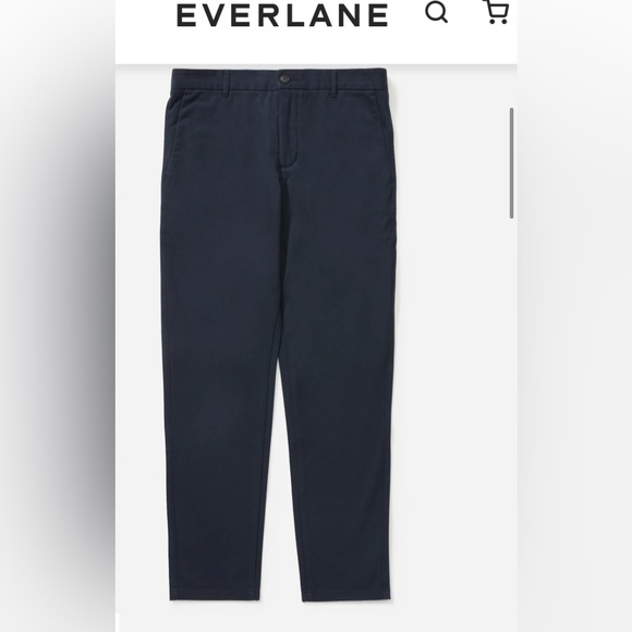 Everlane Performance Chino Pants Uniform Athletic Fit Navy Blue 29X30 - Picture 4 of 6